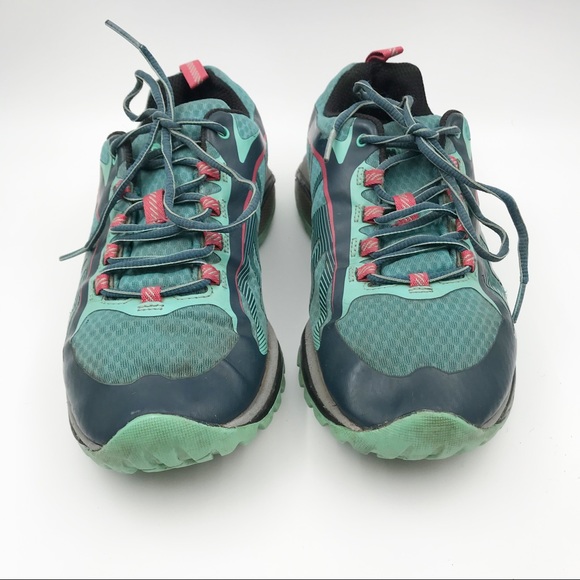 MERRELL Lace Up Teal Pink Hiking Shoes Sneakers Womens 8.5 - Picture 2 of 12